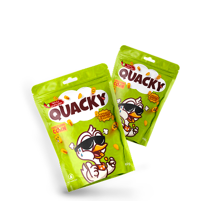 Quacky Crunchy Corn Snacks Cheese and Chili Lime